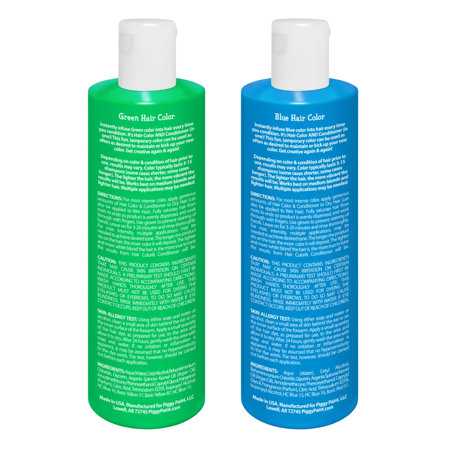 Piggy Paint Blue & Green Dream hårfarve 2-pak