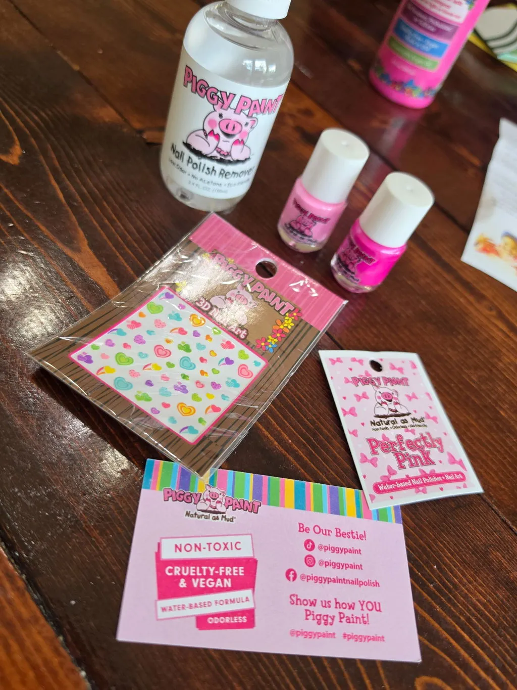 Piggy Paint Perfectly Pink børneneglelak 2-pak + remover