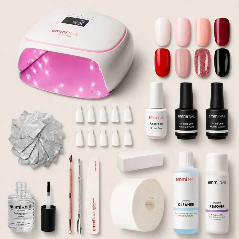 Emmi-Nail Shellac Starter Set Advanced startsæt med lampe