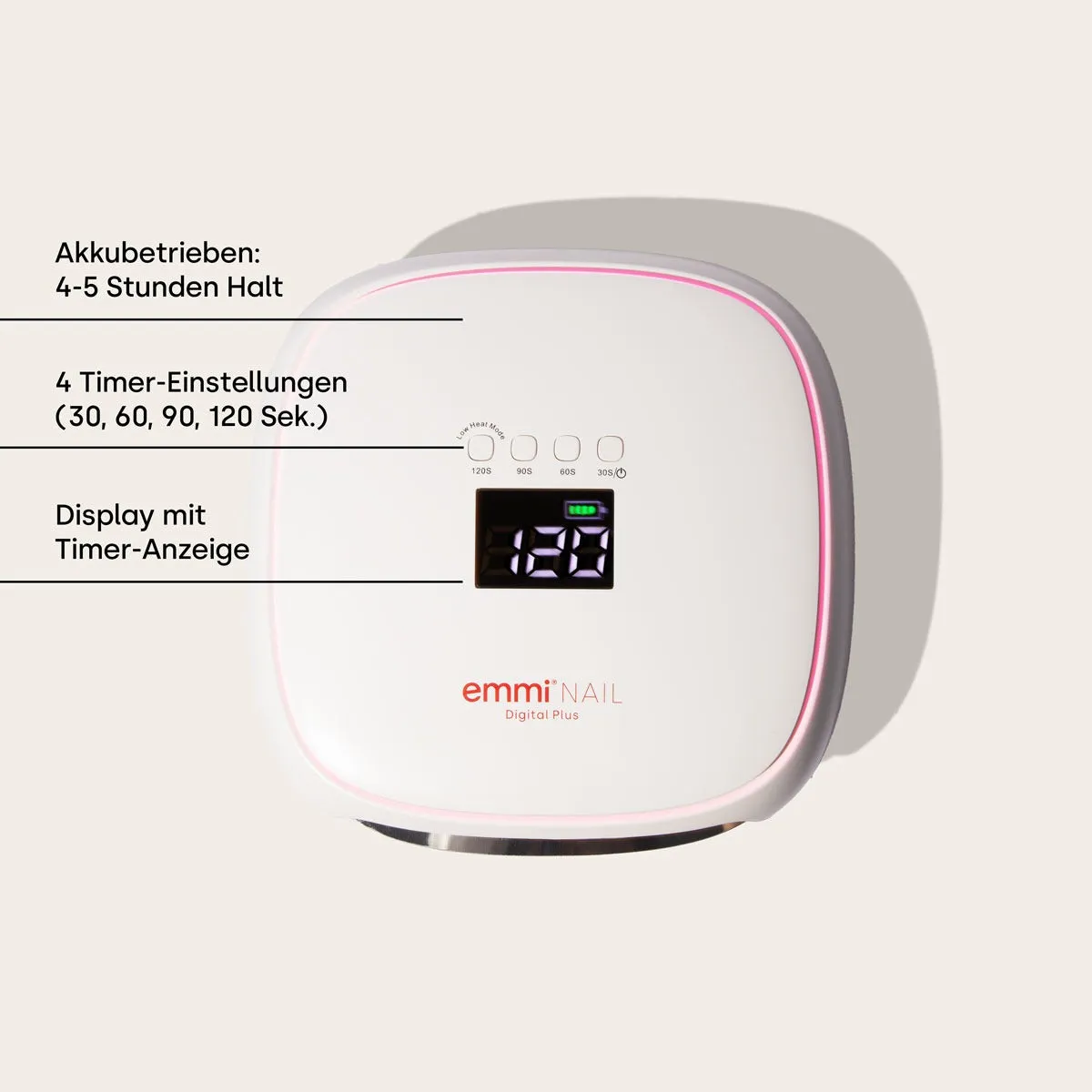 Emmi-Nail Digital Plus LED neglelampe med akku