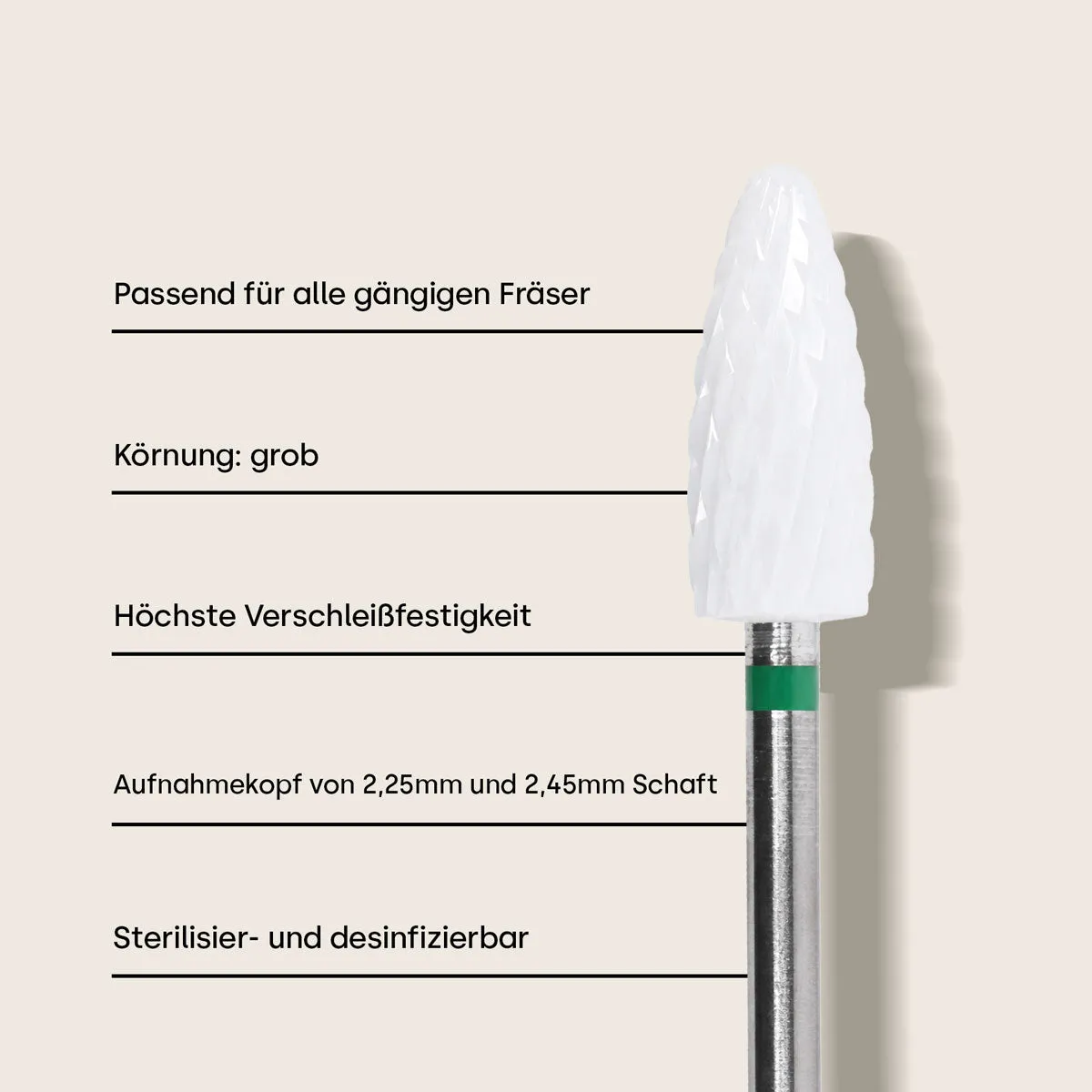 Emmi-Nail keramikbit til neglefræser