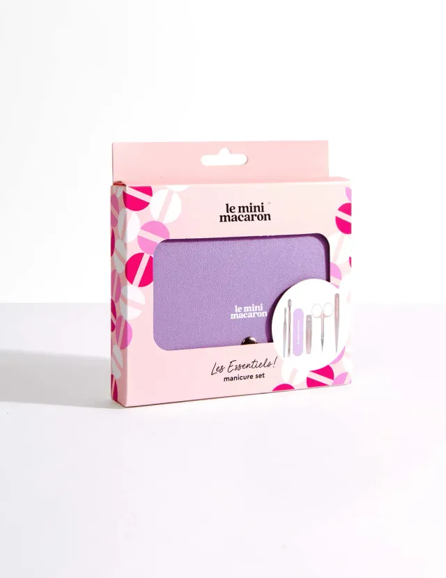 Le Mini Macaron Les Essentiels manicuresæt 6 dele stål