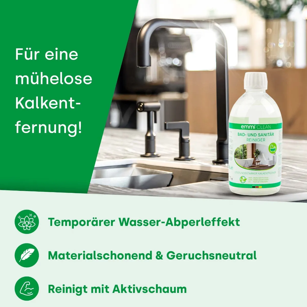 Emmi-Nail emmi-Clean Bad Sanitærreiniger Badrens 500ml spray