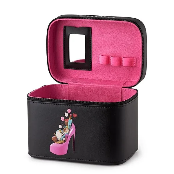 Cupio Nordic High Heels kosmetiktasker sort sæt med 2