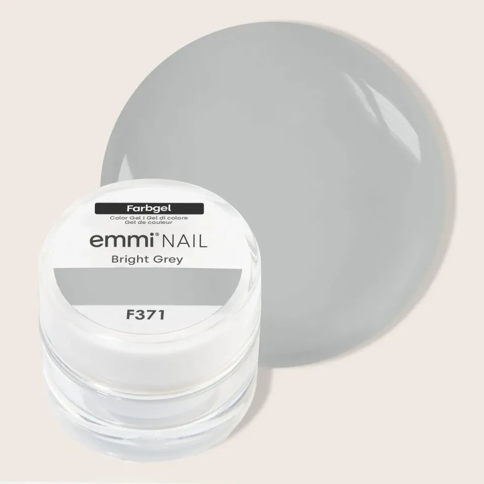 Emmi-Nail Bright Grey F371 farvegel 5 ml lysegrå
