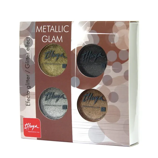 Evolution Gel Metallic Glam glitterpulver 4 farver