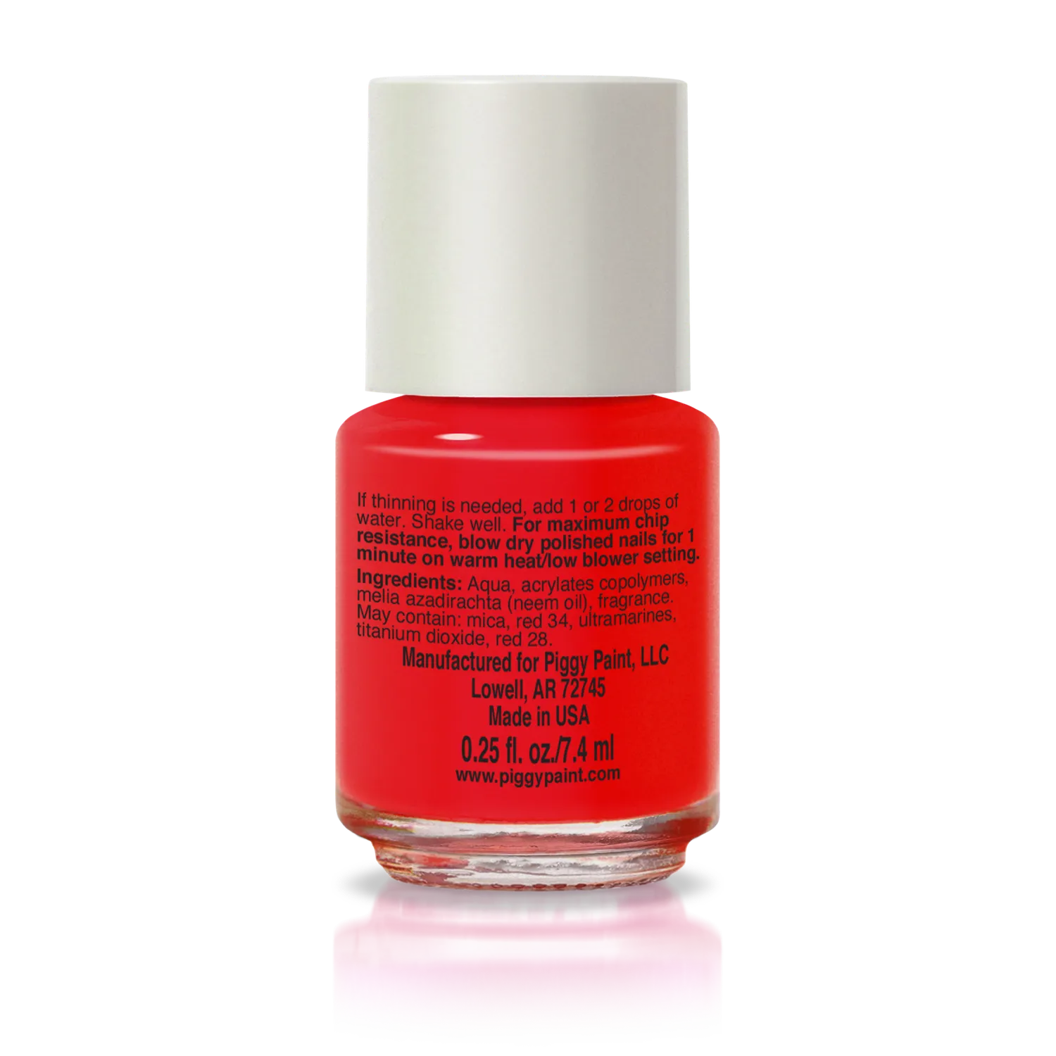 Piggy Paint Wacky Watermelon rød neglelak 7,4 ml vandbaseret