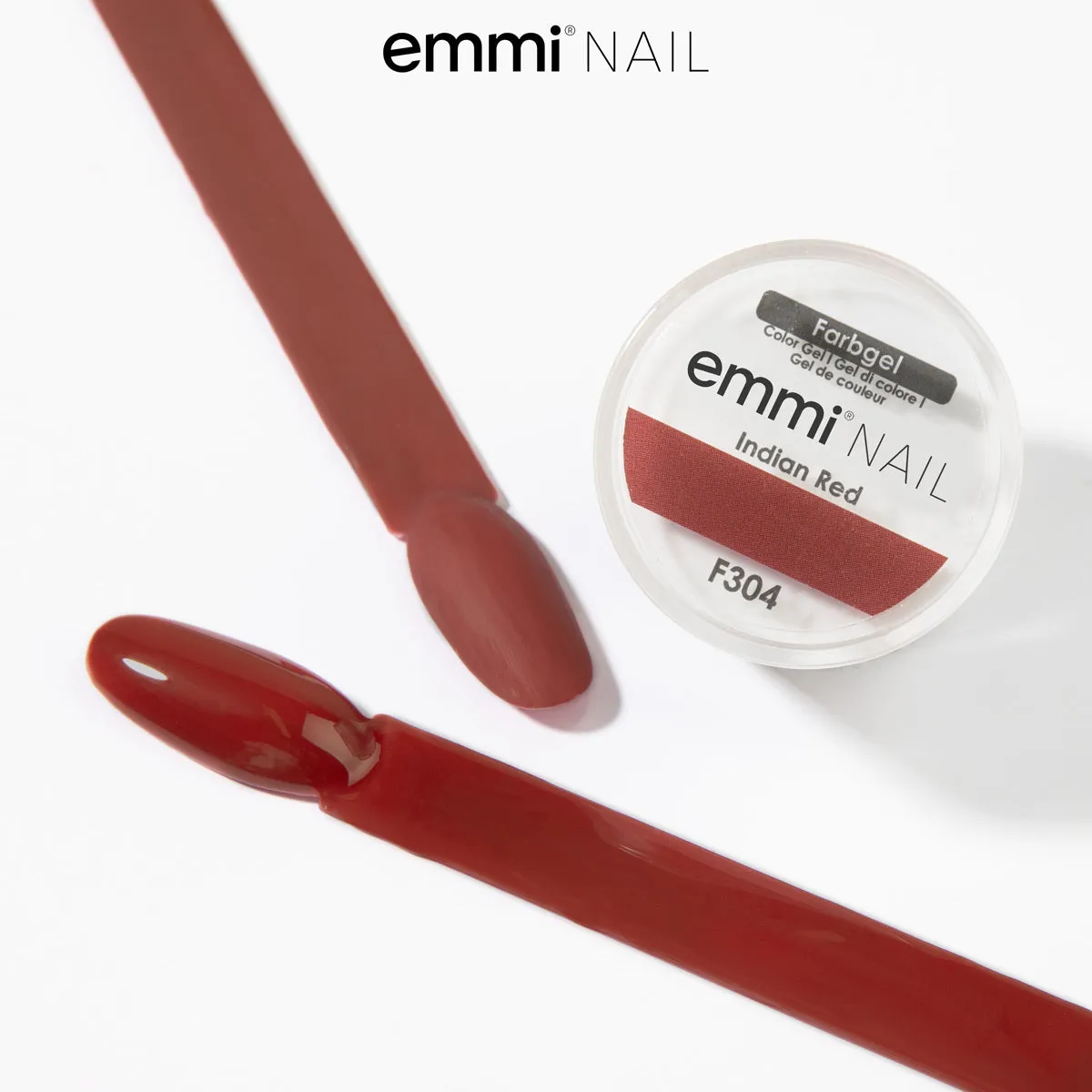 Emmi-Nail Indian Red F304 farvegel 5 ml rød