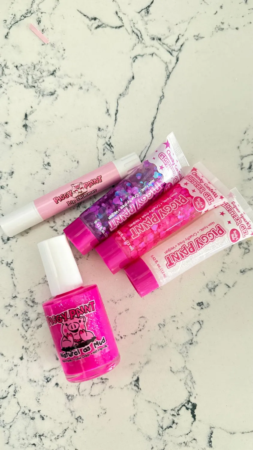 Piggy Paint Double the Dazzle glittergel neon 2-pak vegansk