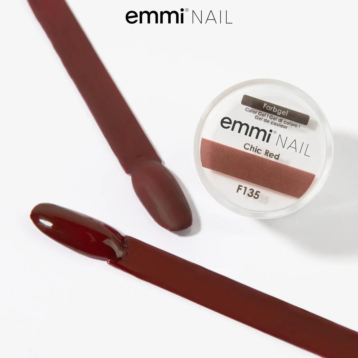 Emmi-Nail Chic Red F135 Farvegel 5ml Mørkerød