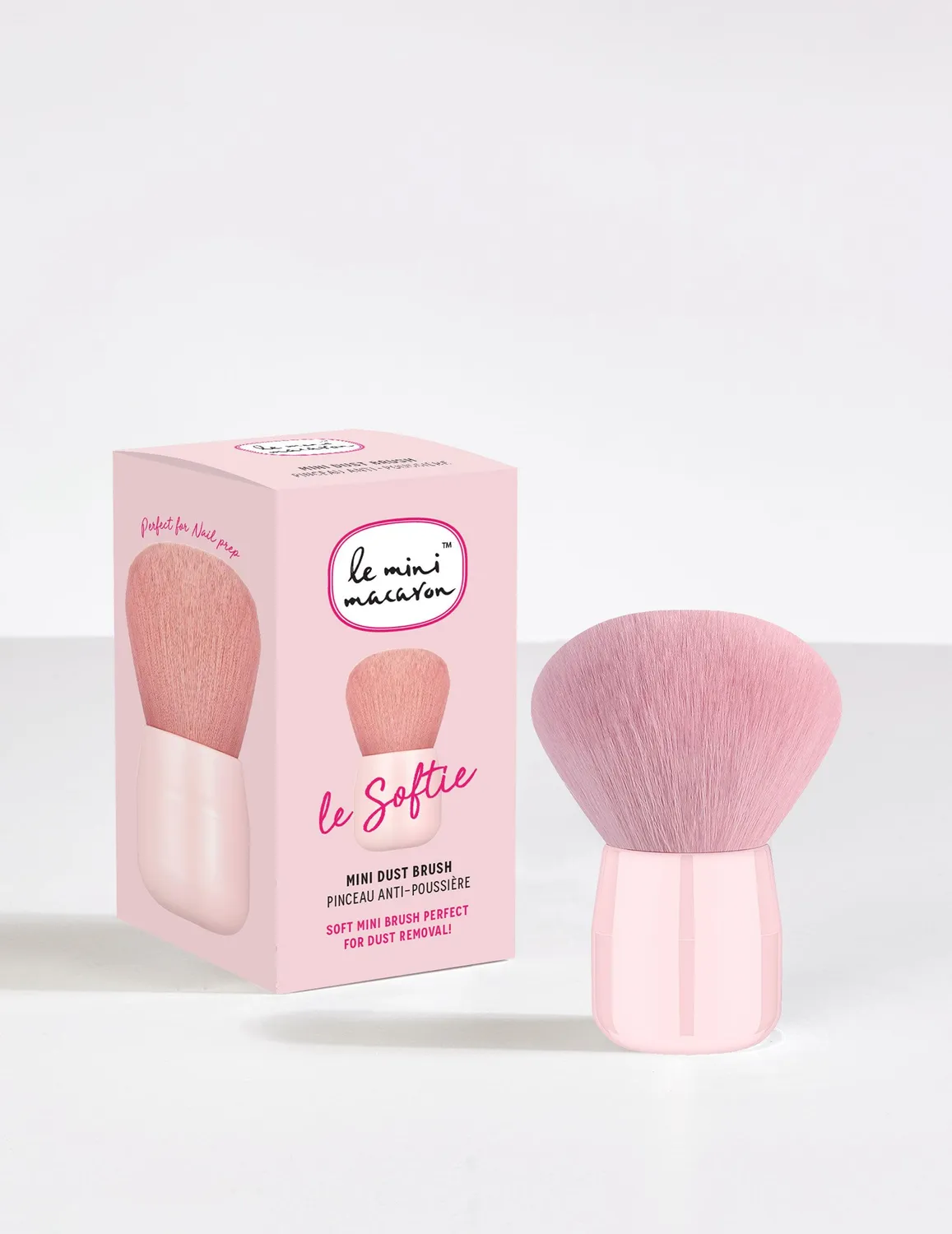 Le Mini Macaron Le Softie neglebørste lyserød støvbørste