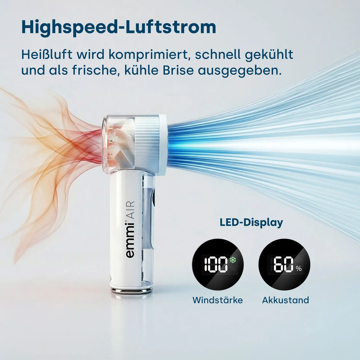 Emmi-Nail emmi-Air håndventilator med kølefunktion