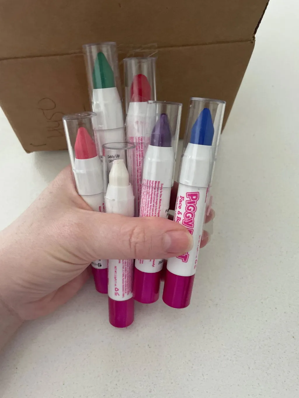 Piggy Paint Rainbow Ready ansigtsmaling 6 stk crayons