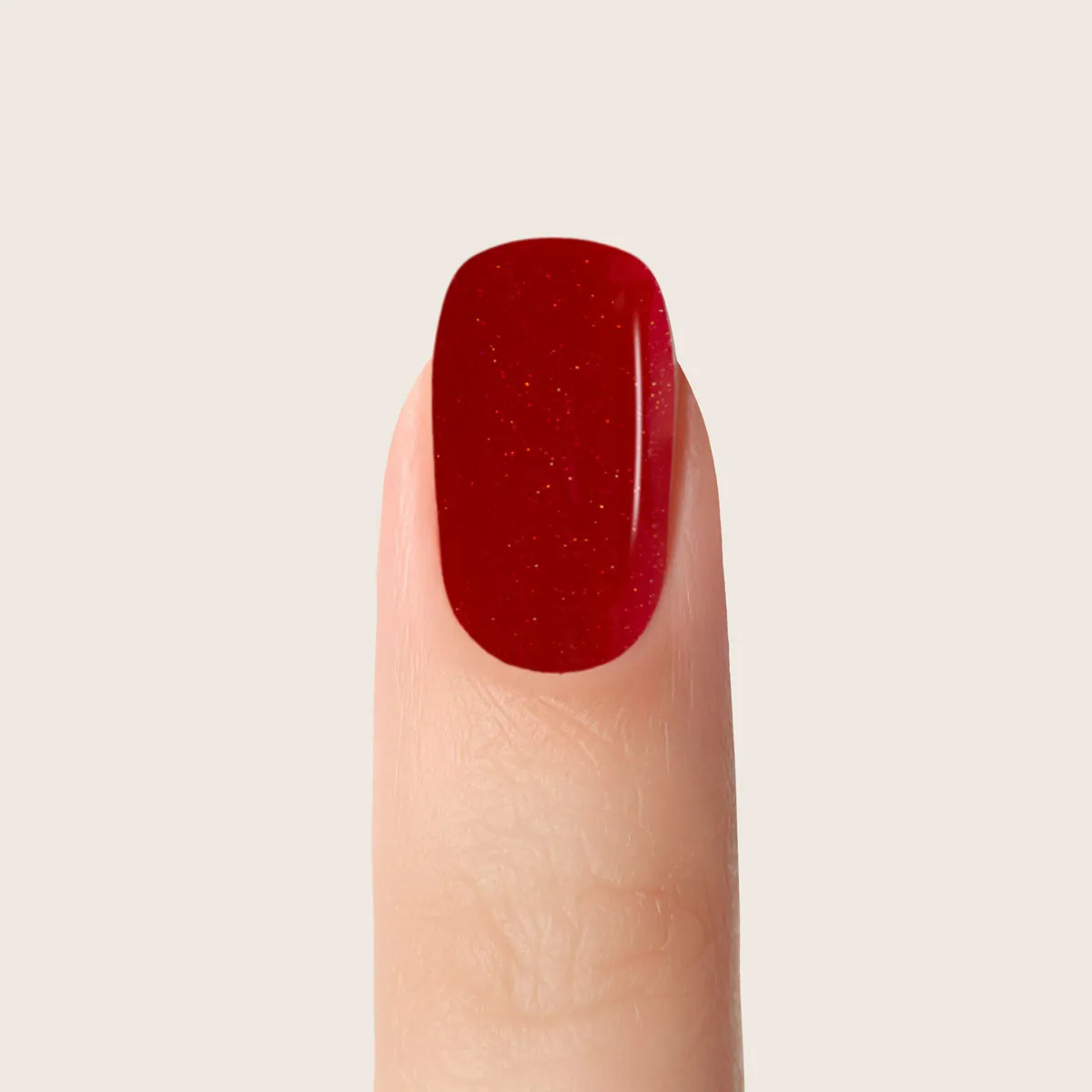 Emmi-Nail Apollon Red F163 farvegel 5 ml med glitter