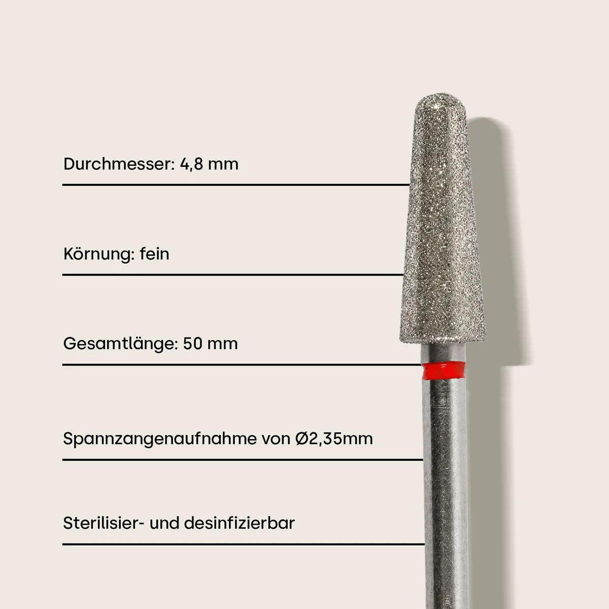 Emmi-Nail Diamant Bit Konisk fin neglefræserbit