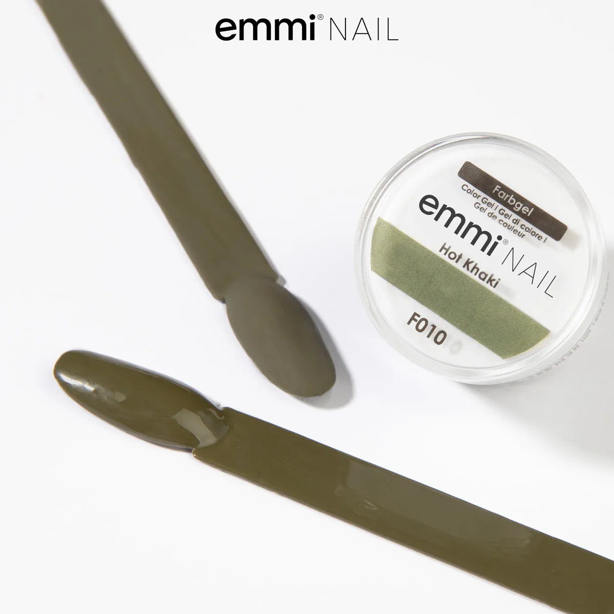 Emmi-Nail Hot Khaki F010 farvegel 5ml vegansk grøn