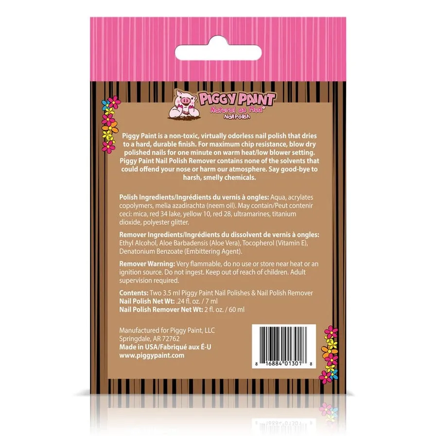 Piggy Paint 2 Polish + Remover Box Set børneneglelak