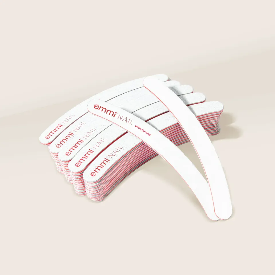 Emmi-Nail Ergonomic White Forming neglefil 100/100 50 stk