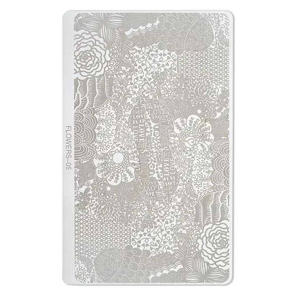 Cupio Nordic Stamping Plade Flowers til negle