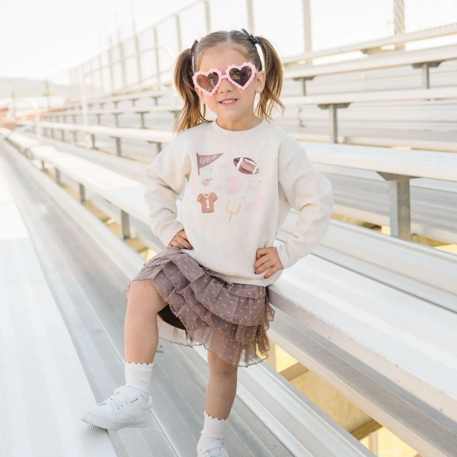 Piggy Paint Game Day Glitter Bow Clip Set hårespænder football 2 stk.