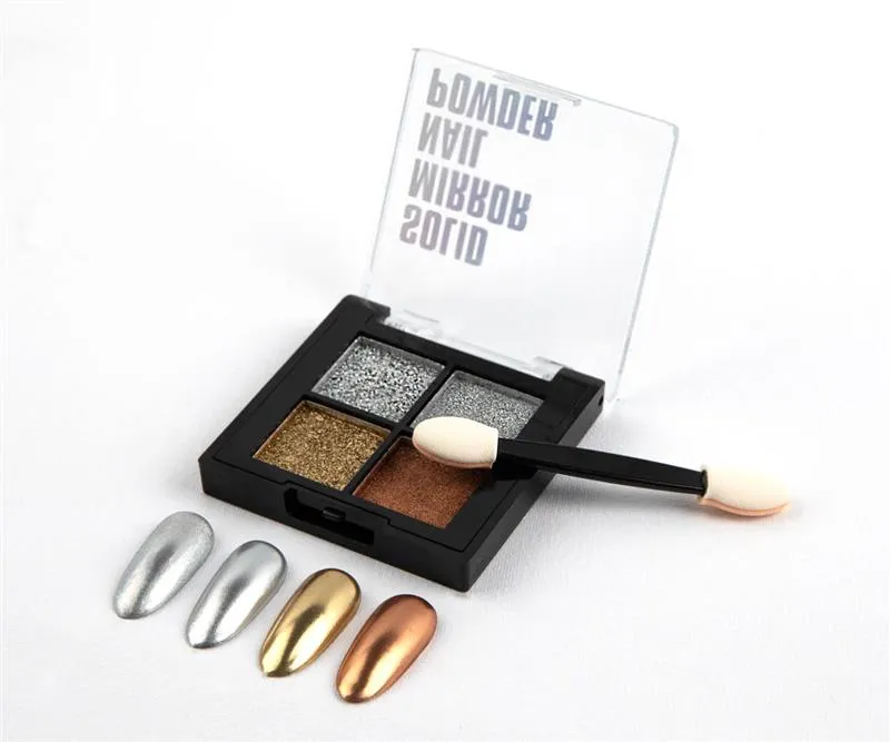 Emmi-Nail Mirror Chrome Powder neglepulver 4-pak spejl