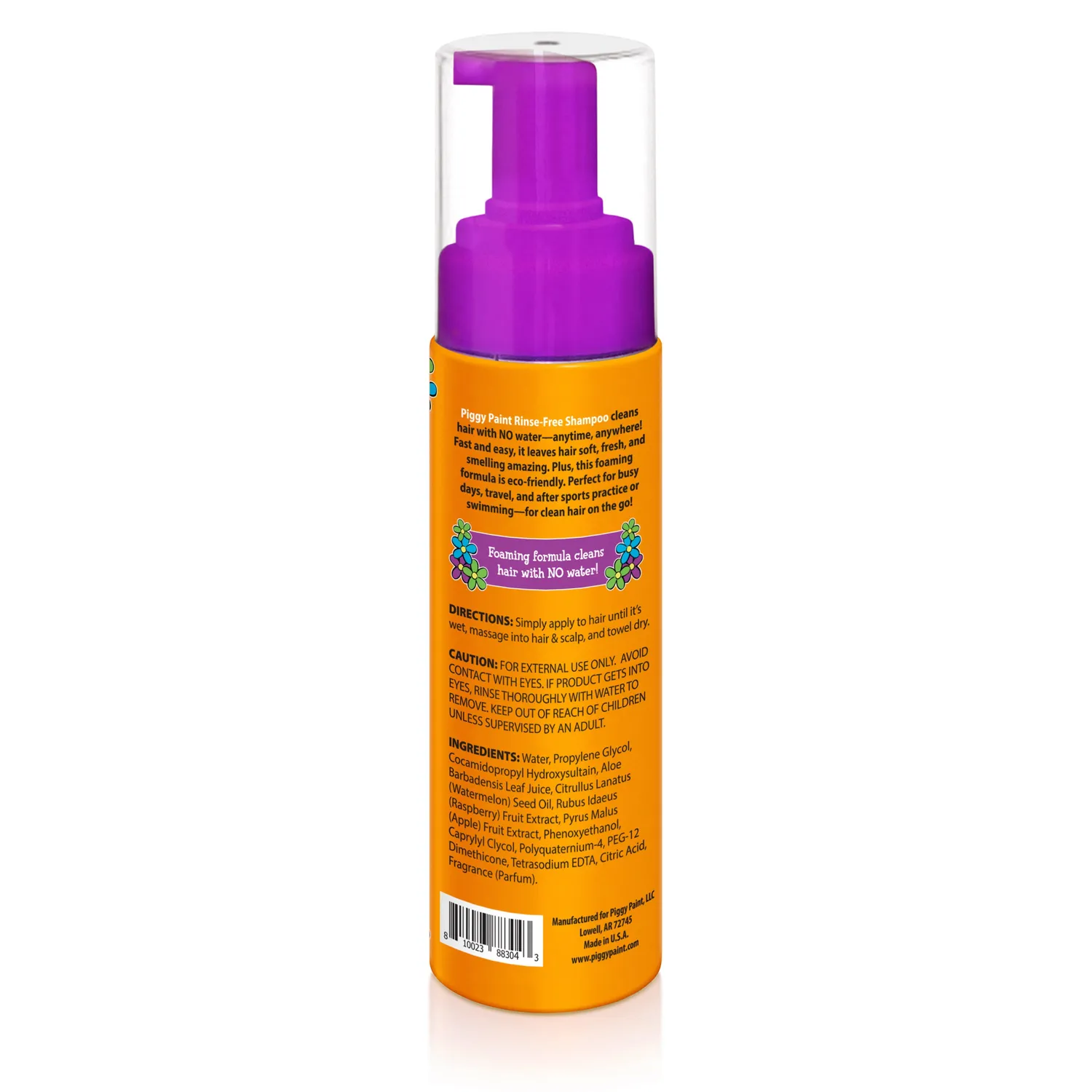 Piggy Paint Foaming Rinse-Free Shampoo tørshampoo 7 oz citrus