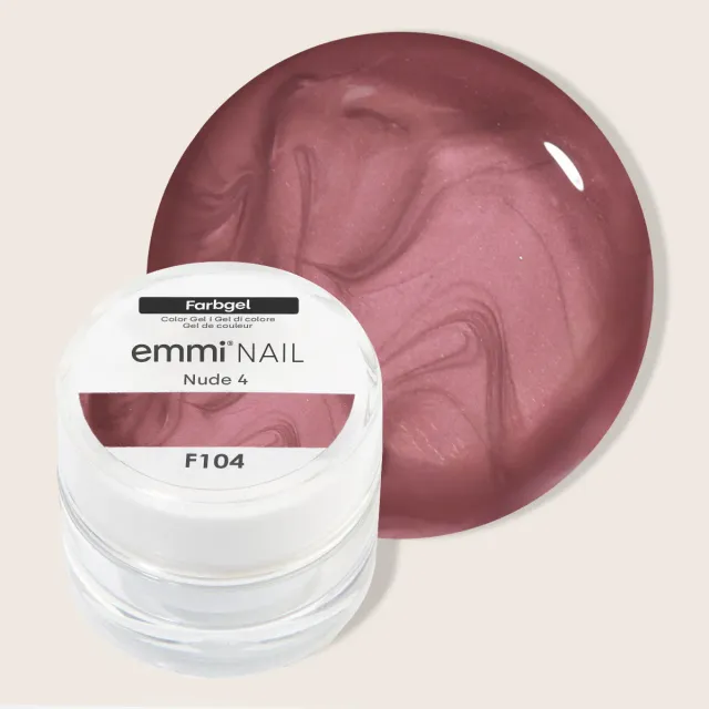 Emmi-Nail Nude 4 F104 farvegel 5 ml mørk morbær