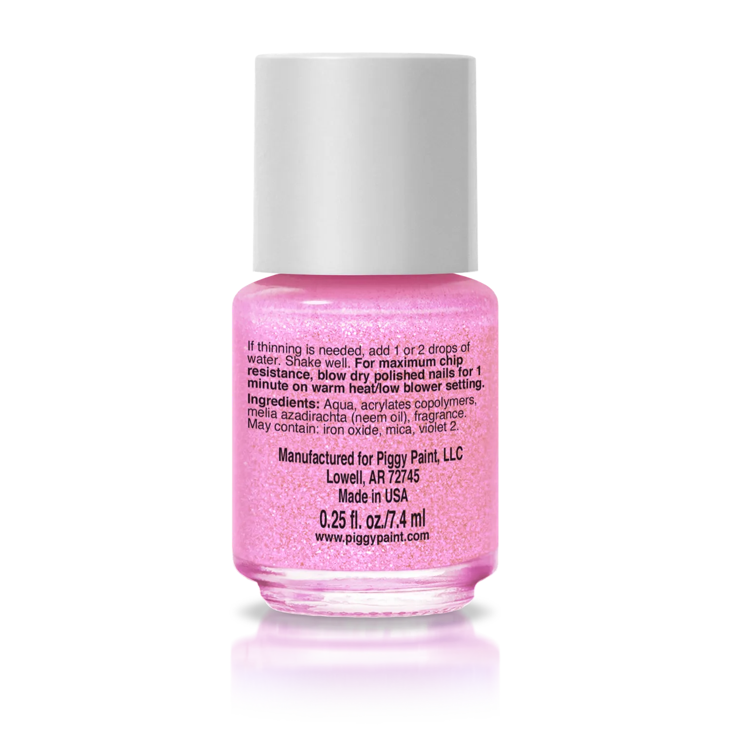 Piggy Paint Cupcake Cutie neglelak lys pink glitter vanilje