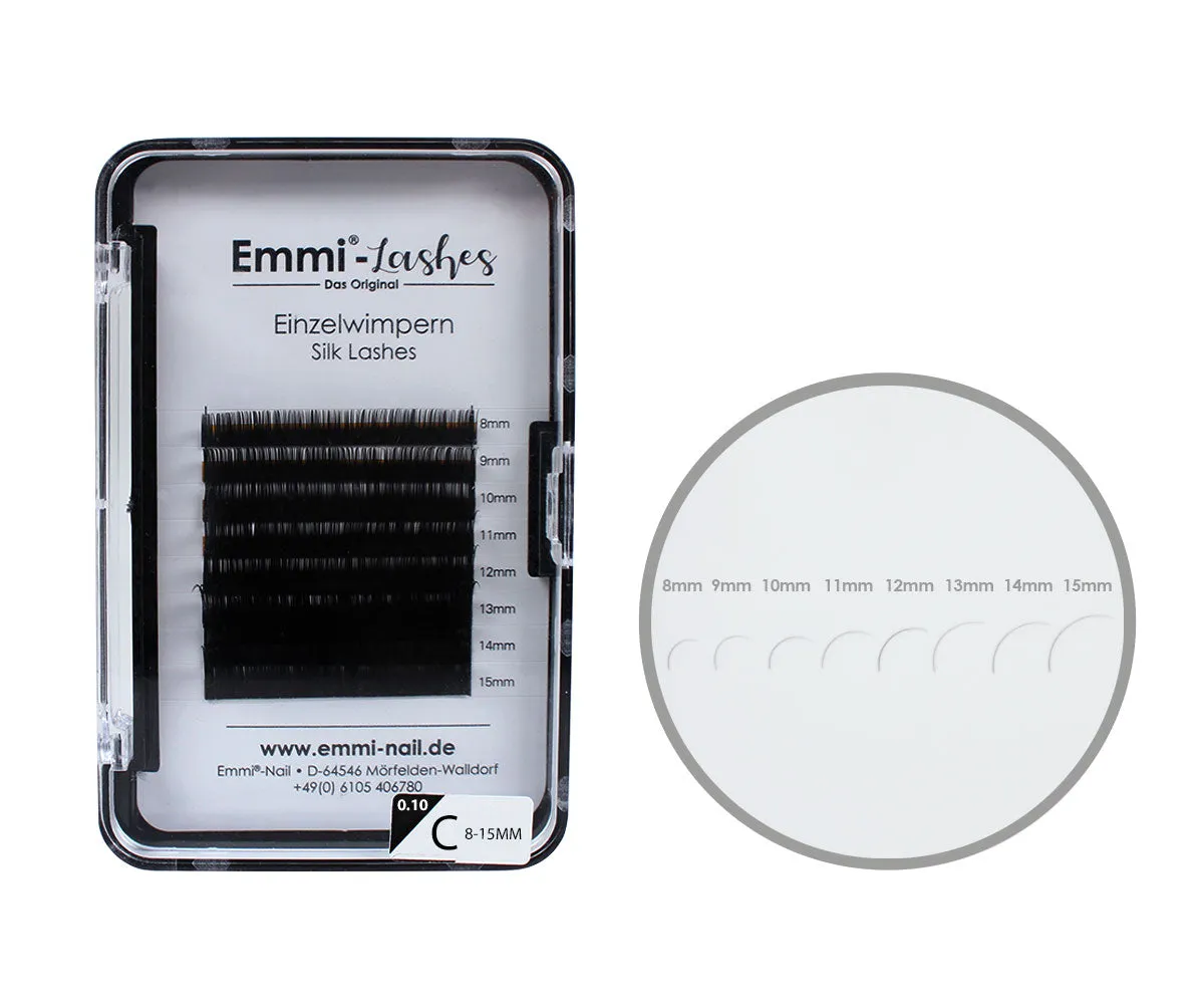 Emmi-Nail Silk Lashes Mixbox vippeextensions 8-15mm sort