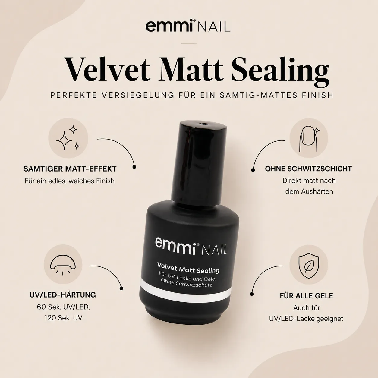 Emmi-Nail Sealing Velvet Matt forseglingsgel 11 ml vegansk