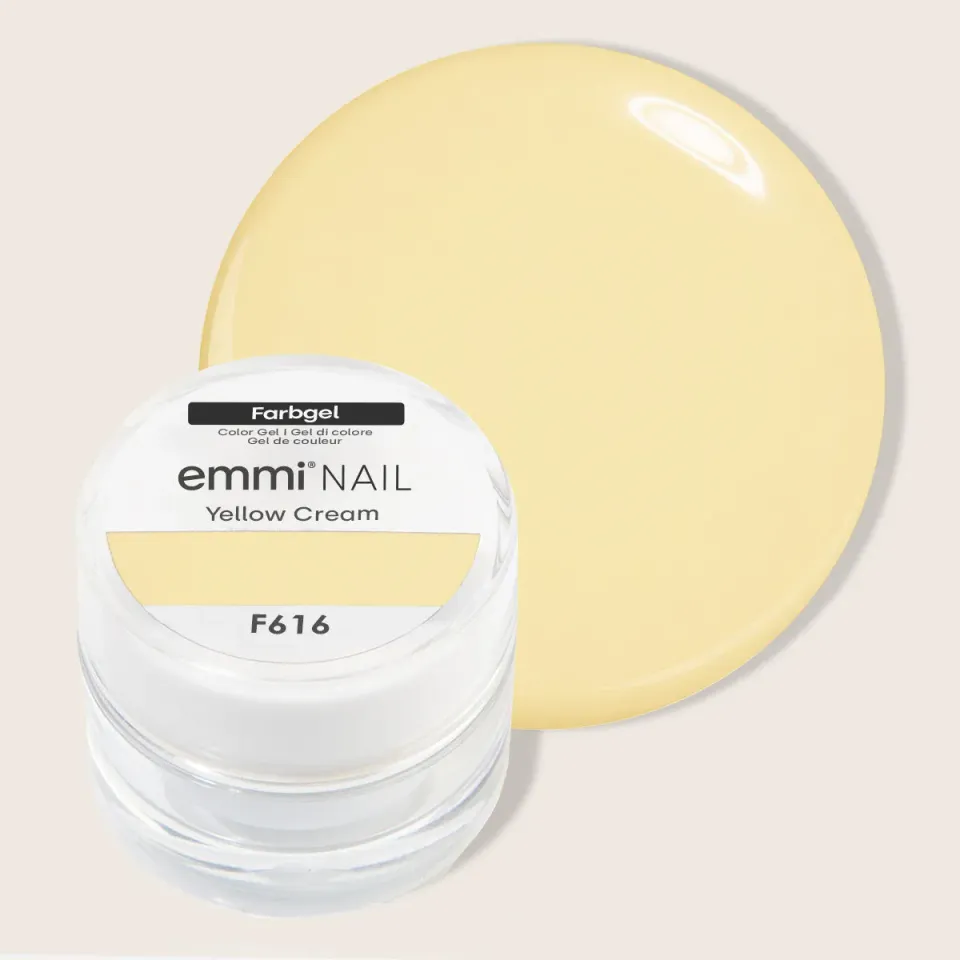 Emmi-Nail Yellow Cream F616 farvegel 5ml gul dækkende
