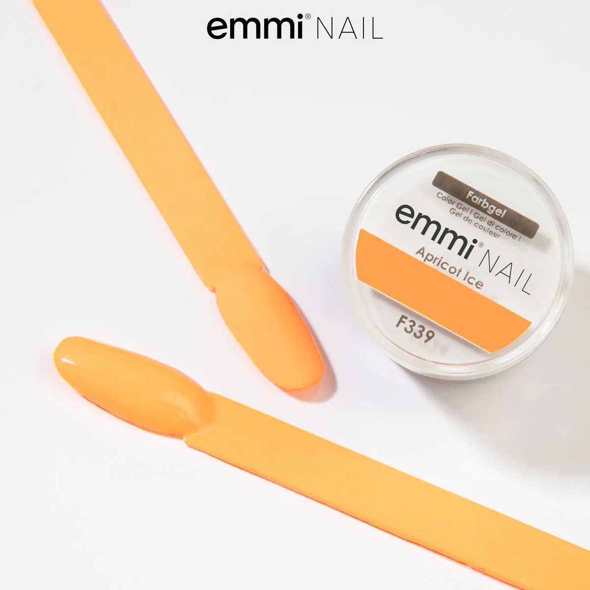 Emmi-Nail Apricot Ice F339 farvegel 5 ml neon abrikos
