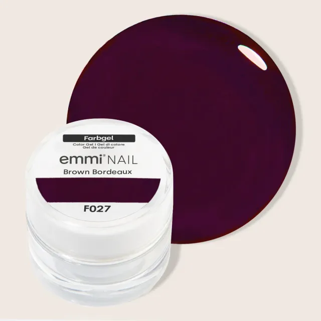 Emmi-Nail Farbgel Brown Bordeaux farvegel 5 ml F027