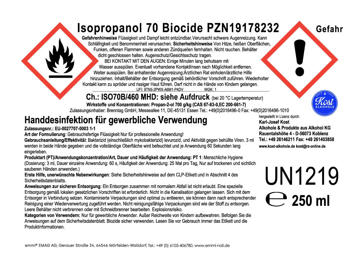 Emmi-Nail Isopropanol 70 hånddesinfektion spray