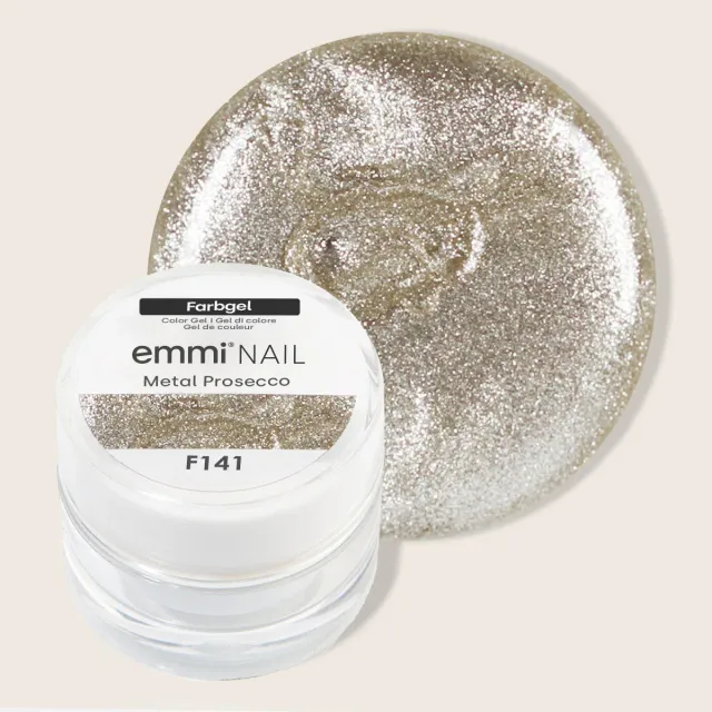 Emmi-Nail Farbgel Metal Prosecco F141 farvegel 5ml metallic