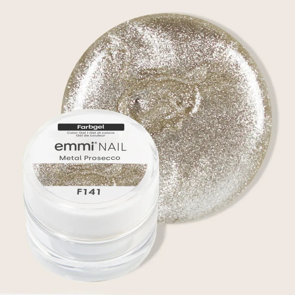 Emmi-Nail Farbgel Metal Prosecco F141 farvegel 5ml metallic
