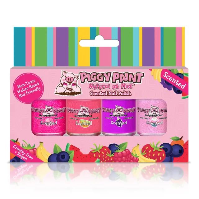 Piggy Paint Lucky Lollipop neglelak sæt 4 stk duft børn