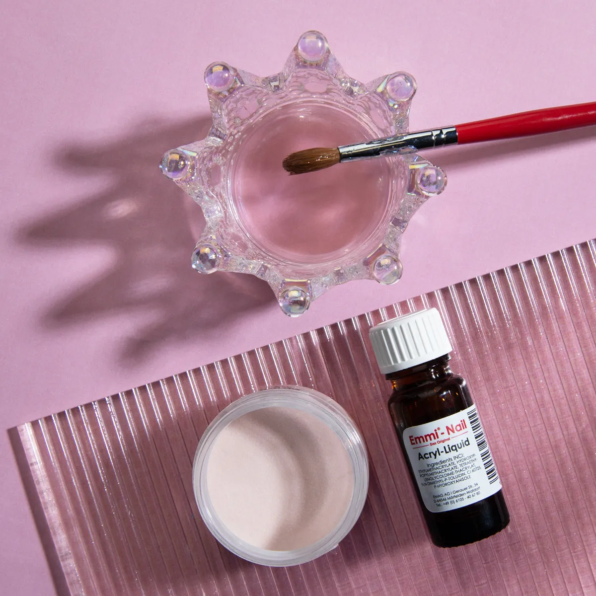 Emmi-Nail Brushtray Glas Krone penselholder i glas