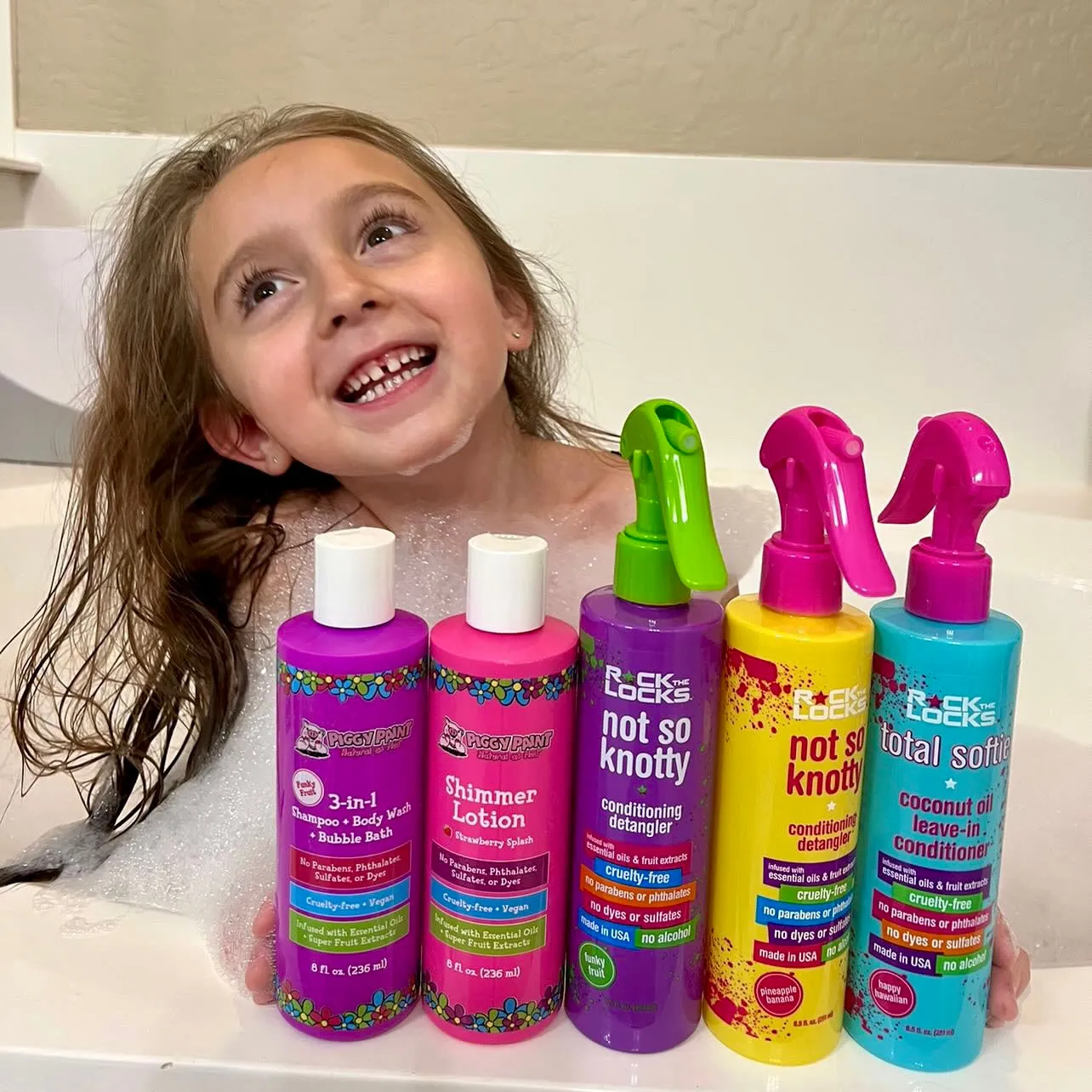 Piggy Paint 3-i-1 børneshampoo Funky Fruit sensitiv hud