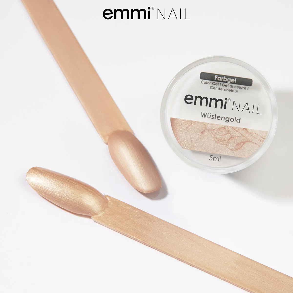 Emmi-Nail Farbgel Wüstengold F075 farvegel 5ml metallic guld