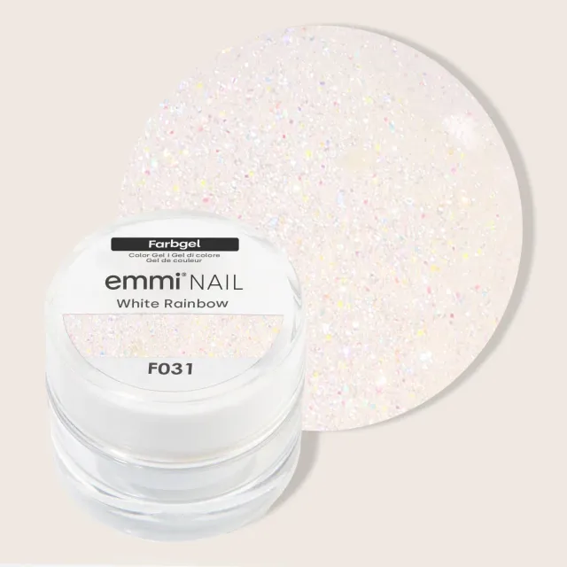 Emmi-Nail White Rainbow farvegel 5 ml glitter