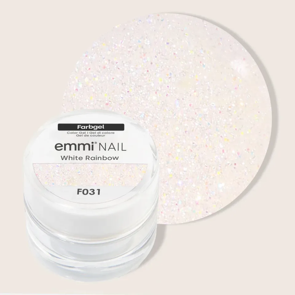 Emmi-Nail White Rainbow farvegel 5 ml glitter