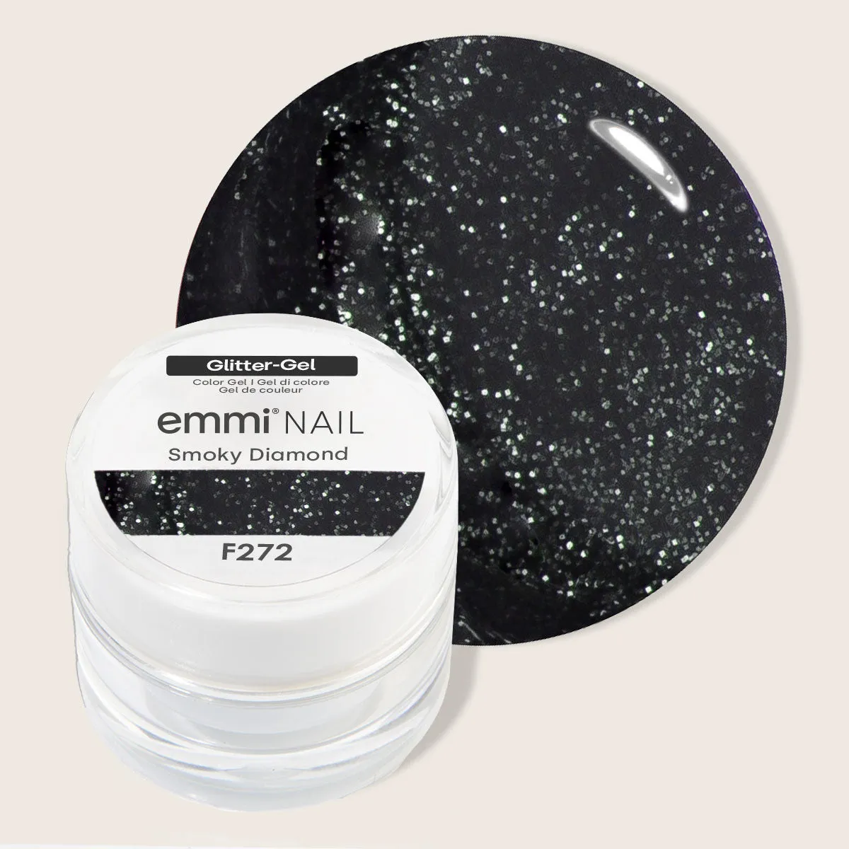Emmi-Nail glitter farvegel med glimmer