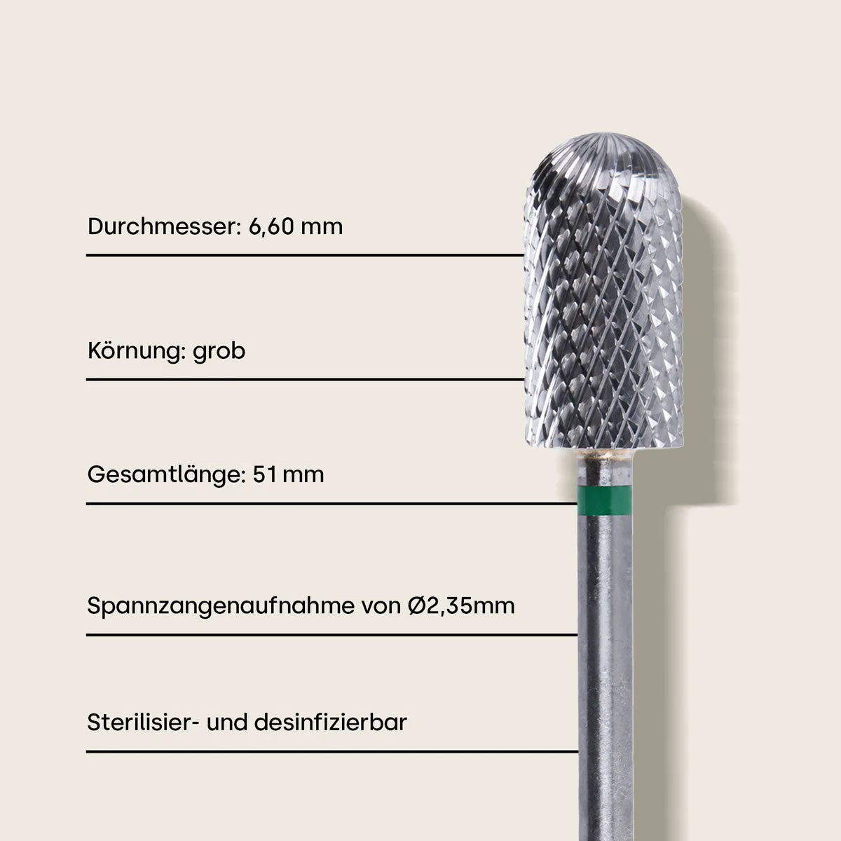 Emmi-Nail grov hårdmetal-bit til neglefræser