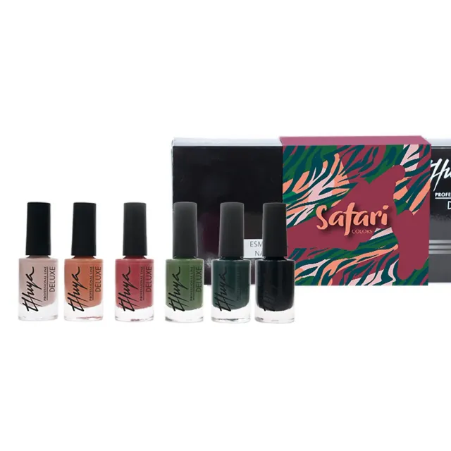 Evolution Gel Deluxe Safari neglelak sæt 6 stk jordfarver