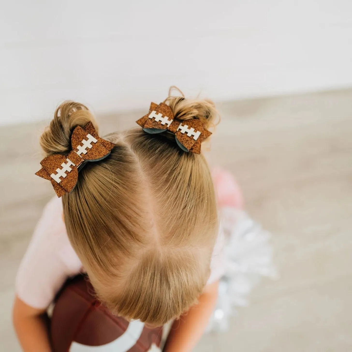 Piggy Paint Game Day Glitter Bow Clip Set hårespænder football 2 stk.