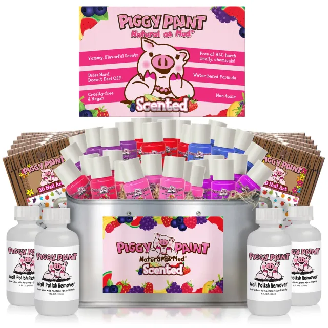 Piggy Paint Super Scented neglelakpakke mini 46 dele duft