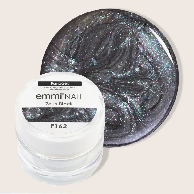 Emmi-Nail Zeus Black F162 farvegel sort 5ml vegansk