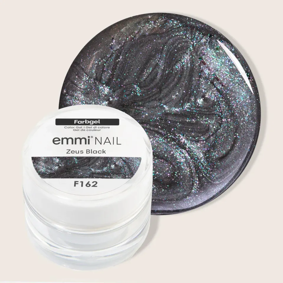 Emmi-Nail Zeus Black F162 farvegel sort 5ml vegansk