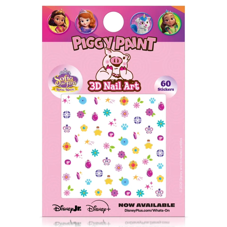 Piggy Paint Sofia the First negleklistermærker 3D prinsesse